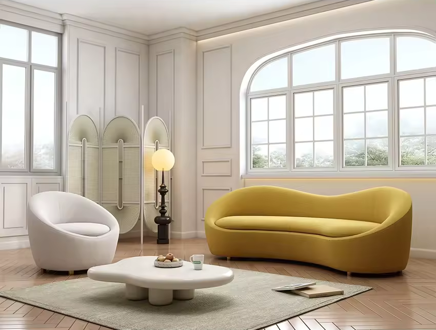 Multicolor Modern Wave Sofa Set