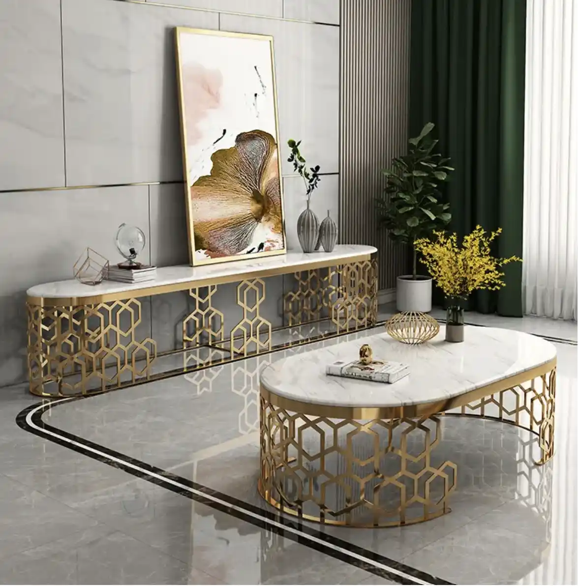Honey Gold Living Room Set