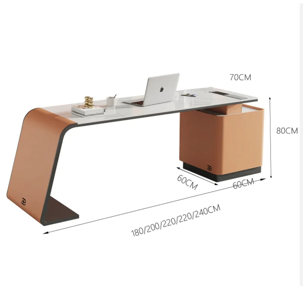 Smooth Curved Desk